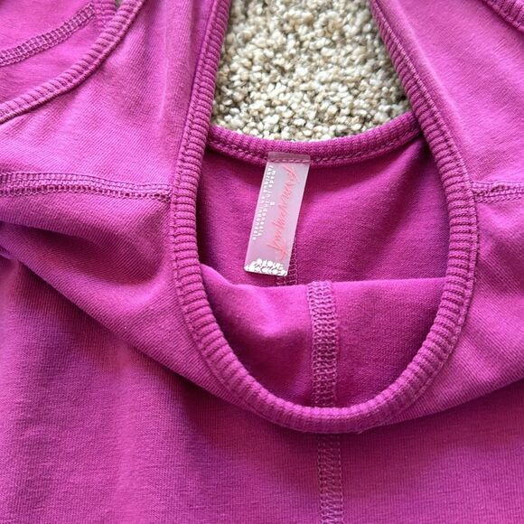 Free People Movement Hot Shot Romper | Small | Magenta Disco - Picture 6 of 7